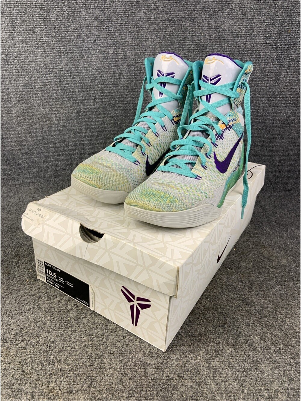 Nike Kobe 9 IX Elite Hero Draft Day Expression Size 10.5 630847 005 Gray Blue